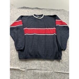 955 Originals Sweater Mens XLT Blue‎ Long Sleeve Crew Neck Chest Zip Pullover